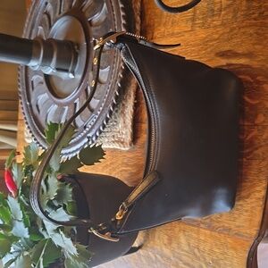 Vintage Coach 9844 Mini Demi Hobo Black Leather Shoulder Mini Handbag Purse